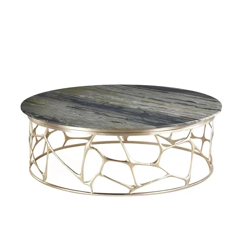 Copper art furniture Copper coffee table Console table Agate stone coffee table