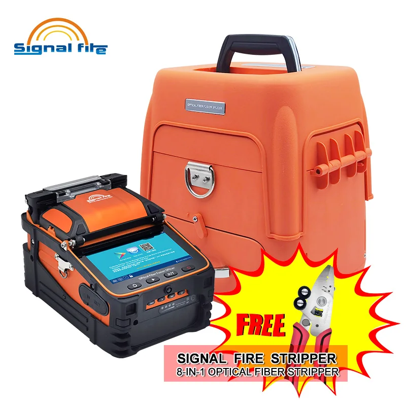 

New AI-9 signal light fiber fusion splicer 10 languages freely switch built-in optical power meter and VFL5.0