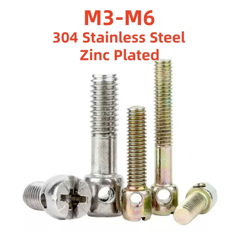 

M3 M4 M5 M6 304 Stainless Steel Zinc Plated Lead Sealed Electric Meter Box Screw With Hole Cross Bolt