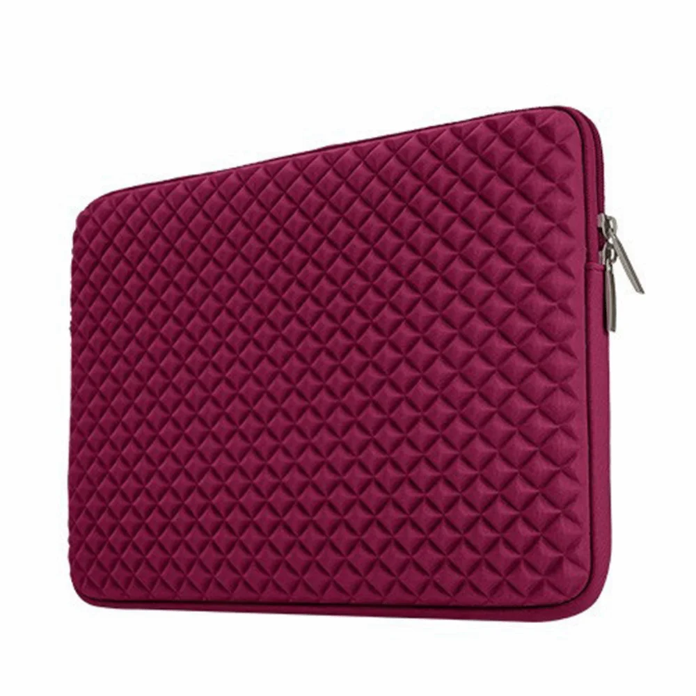 Grid Texture Laptop Portable Sleeve Large Capacity Shockproof Notebooks Protective Bag Simple Lining Laptop Sleeve Bag