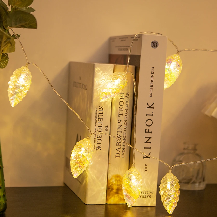 

LED light string, colorful pine cone lights, flashing lights, Christmas courtyard decoration, atmosphere light string