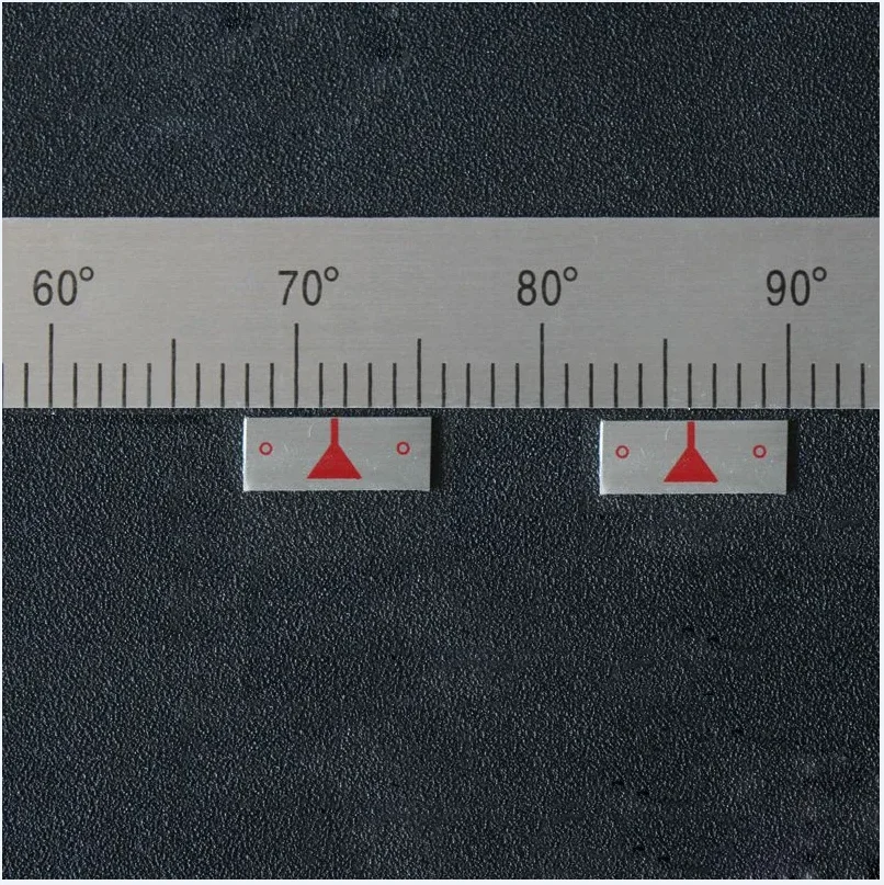 Scale Pointer Ruler Arrow Equipment Measuring Middle Line Zero Line Indicator Needle Zero Arrow Sign Red (Printed) Pointer 1Pair