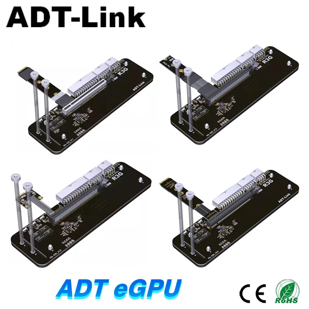 

ADT-Link M.2 NVMe Edge To PCIe X16 Connector EGPU Adapter R43SG 3.0/4.0 EGPU NUC / ITX / STX / Notebook PC Gaming