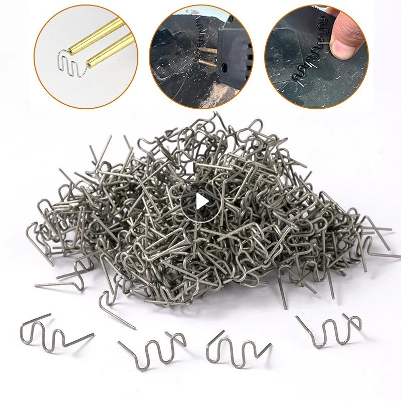 100PCS Hot Stapler Staples For Plastic Welder Car Bumper Repair Welding Machine Kit Stainless Steel Automotive Soldering Tools