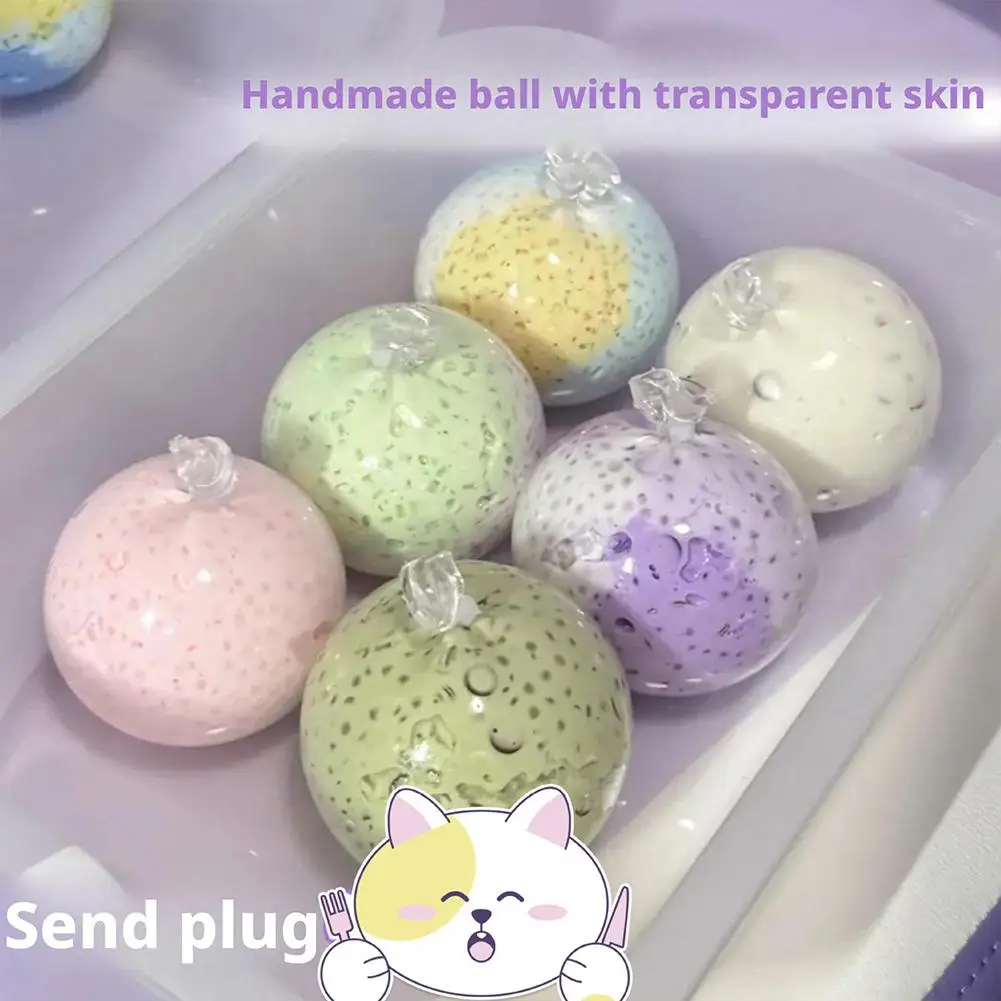 

Creative DIY Squishy Ball Craft Kit Includes Multiple Filling Materials Like Clay Glitter Sequins Foam Particles for DIY Gifts