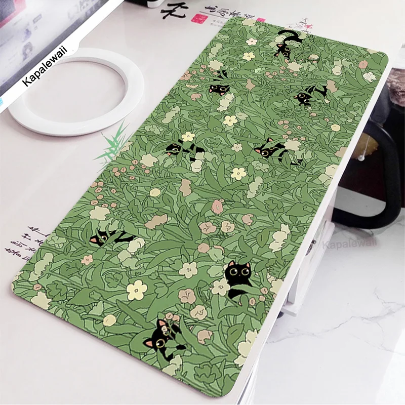 Green Frog Mouse Pad Gaming XL Computer HD Print Large Mousepad XXL keyboard Mause Carpet Kawaii Cute Mouse Mat 900x400 Desk Pad