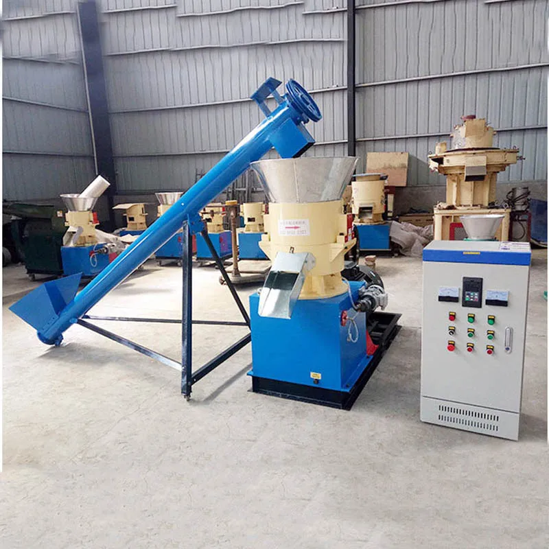 Mini 7.5 Kw 450 500 Kg Compressed Wood Burning Burner Compressor Chip Pelletizer Pellet Compactor Machine