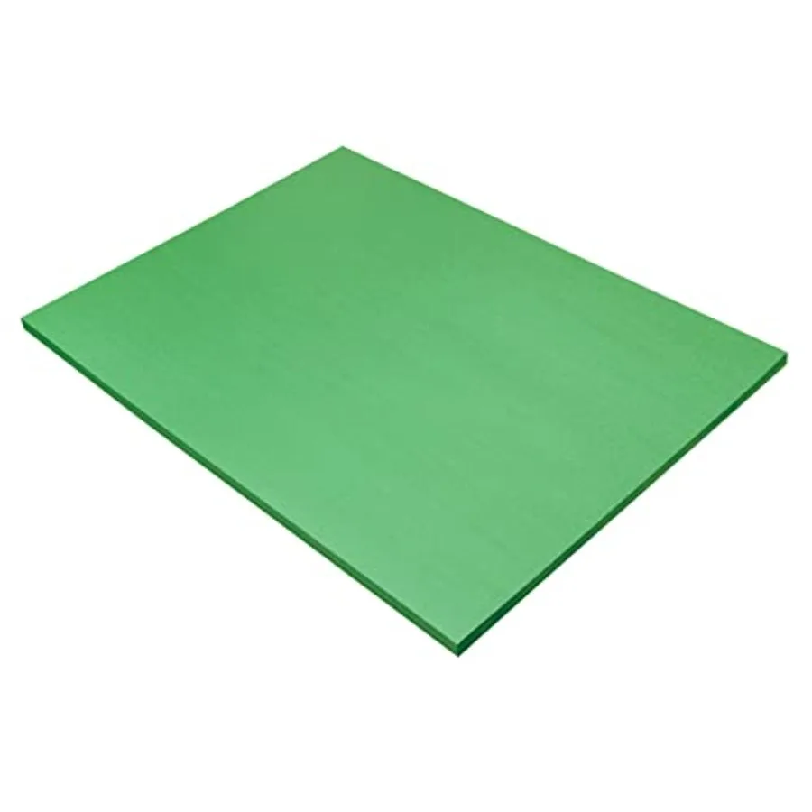 Bright Green Construction Paper 9 x 12 50 Sheets for School and Craft Projects Durable Colorfast Material
