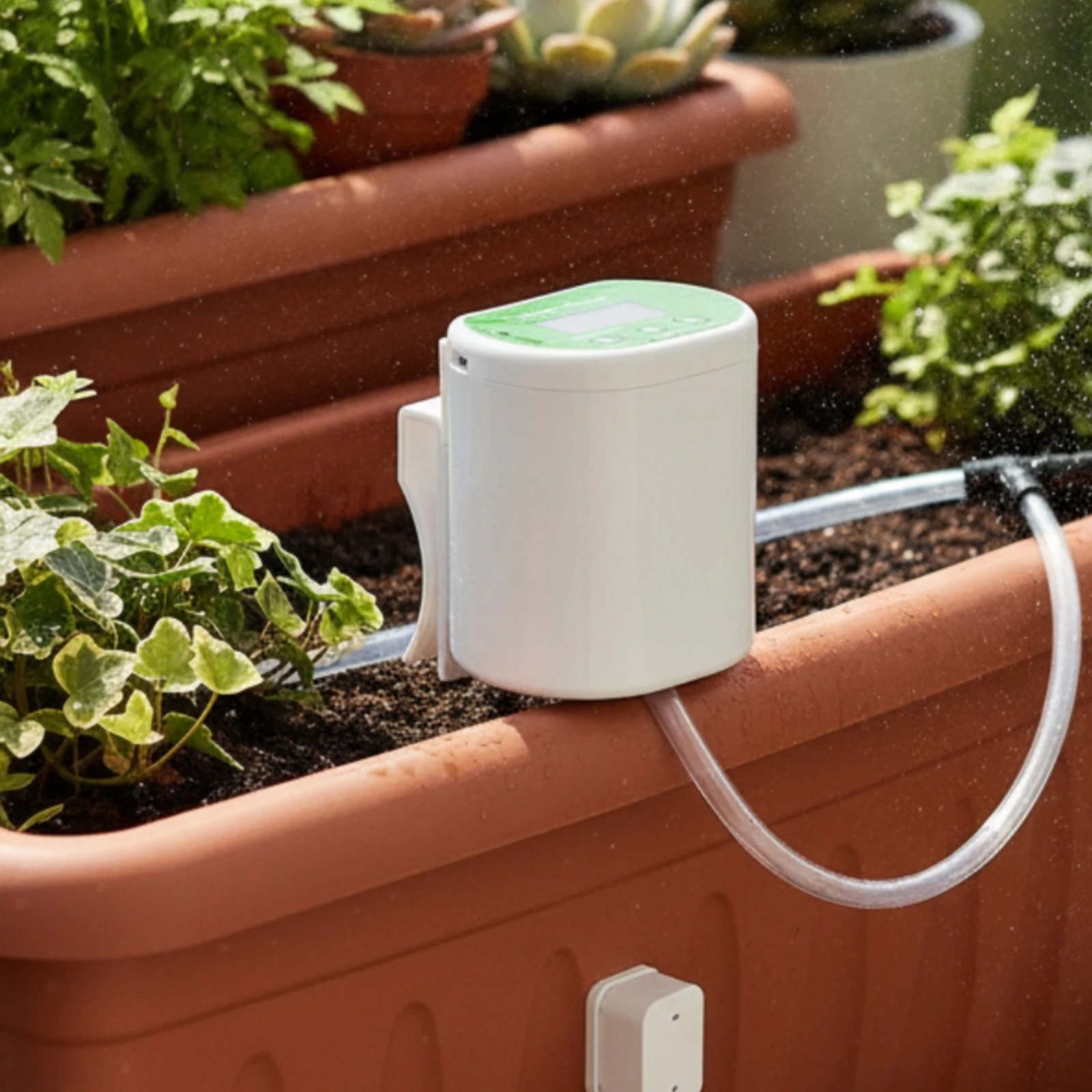 Drop Irrigation Kit with Timer Timed Automatic Watering Device with Timer Automatic Drop Irrigation System Rechargeable