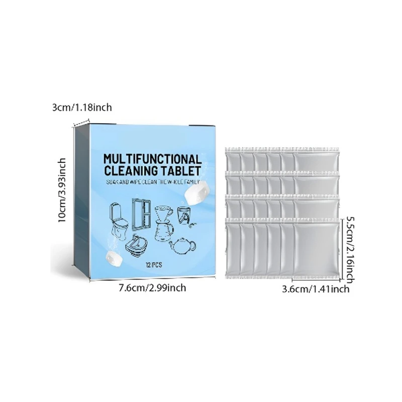 Powerful Cleaning Tool 12/24Pcs of Cleaning Tablets for Effective Scale Removal Dropship