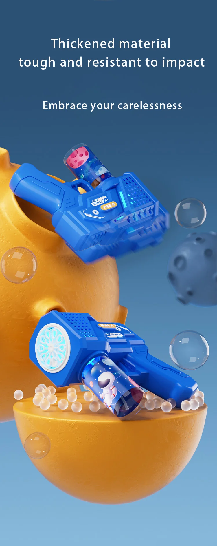 10-Loch-automatisches elektrisches Gatling-Spielzeug, blasende Blase für Kinderspielzeug, Kindergartengeschenke ohne Batterie oder Blasenwasser – Detail 7
