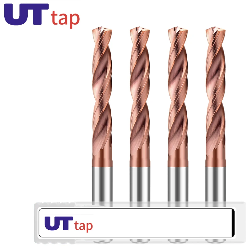 Broca de carburo 3D de 3-12mm, orificio interior a través del refrigerante para herramienta CNC eficiente de acero, broca de refrigerante interno de acero de tungsteno