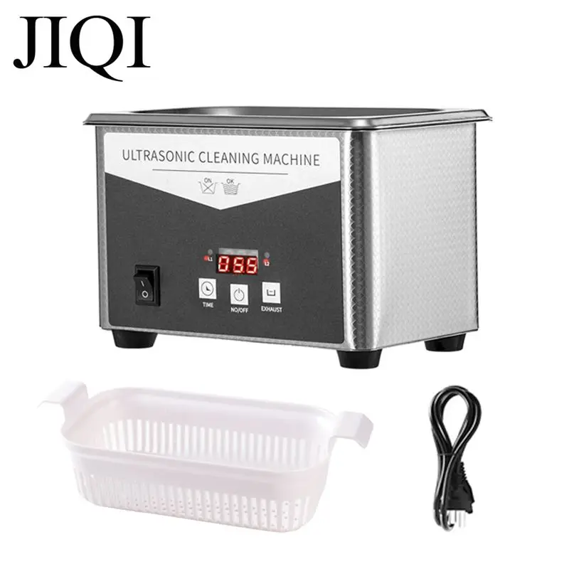 0.8L Ultrasonic cleaner Portable Washing Machine Seamless one-piece Stainless steel liner 5 Gears Timing Sonic Bath with basket