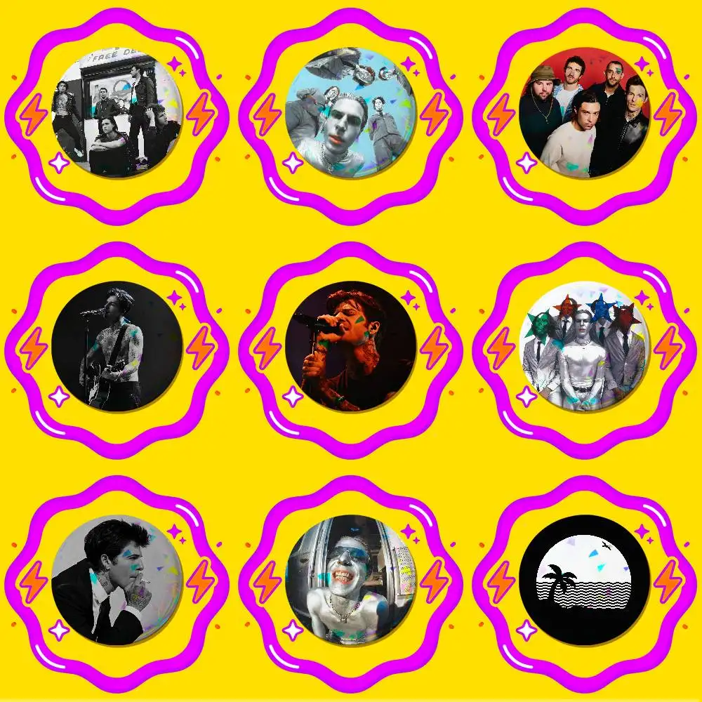 For Jesse Rutherford The Neighbourhood NBHD Enamel Pin Badge Button Round Metal Brooch Gift Custom Collectible Ita Bag Pins