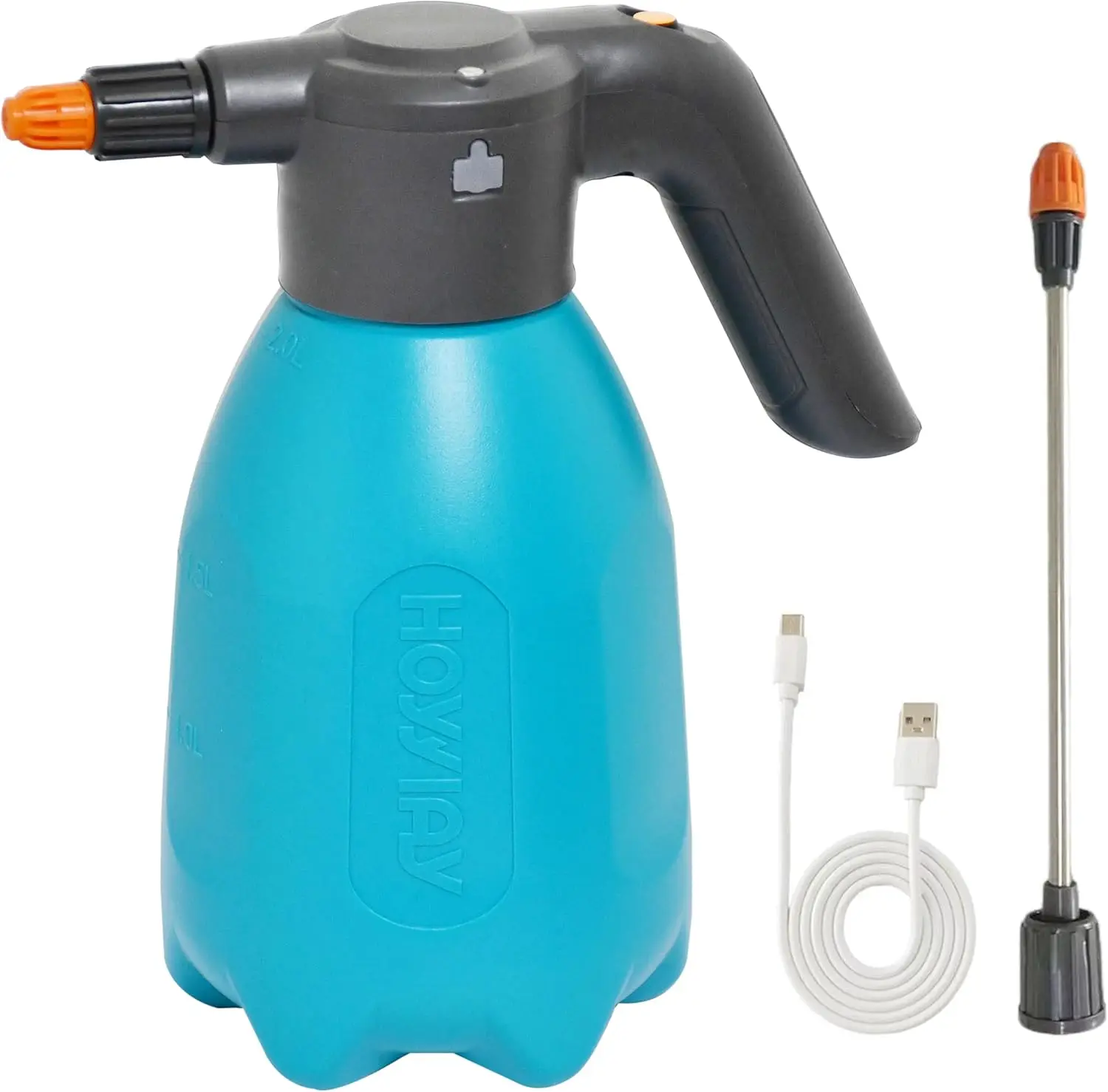 

ES2-PRO Electric Spray Bottle 2L, Rechargeable Plant Mister with 30 Gal Capacity, Automatic Watering Can, Blue