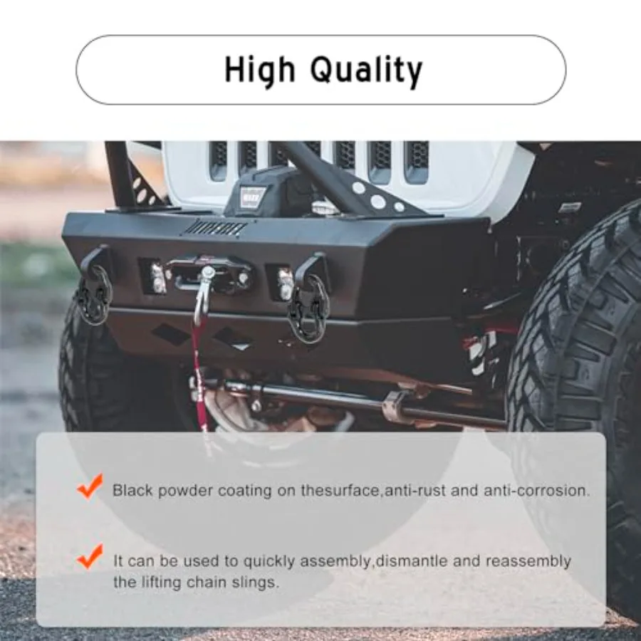 โซ่ล็อคแบบค้อน 2 ชิ้น 1 2 คู่ สำหรับเชื่อมต่อรถพ่วง เกรด 80 สำหรับรถบรรทุก สีดำ สำหรับงานหนัก พร้อมอุปกรณ์