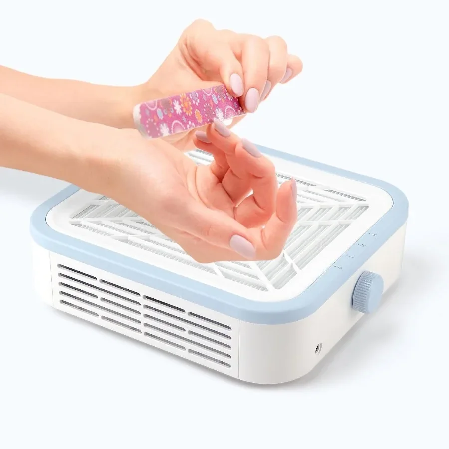 

Rechargeable Nail Dust Collector Machine with Powerful Suction Extractor Fan for Professional Manicure Nail Art and Home Salon