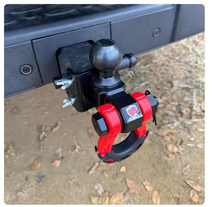 8T 3-Hole Trailer Hitch Receiver with Tow Hook & Ball Mount | 2-Inch Towing Kit for Trucks & Jeeps