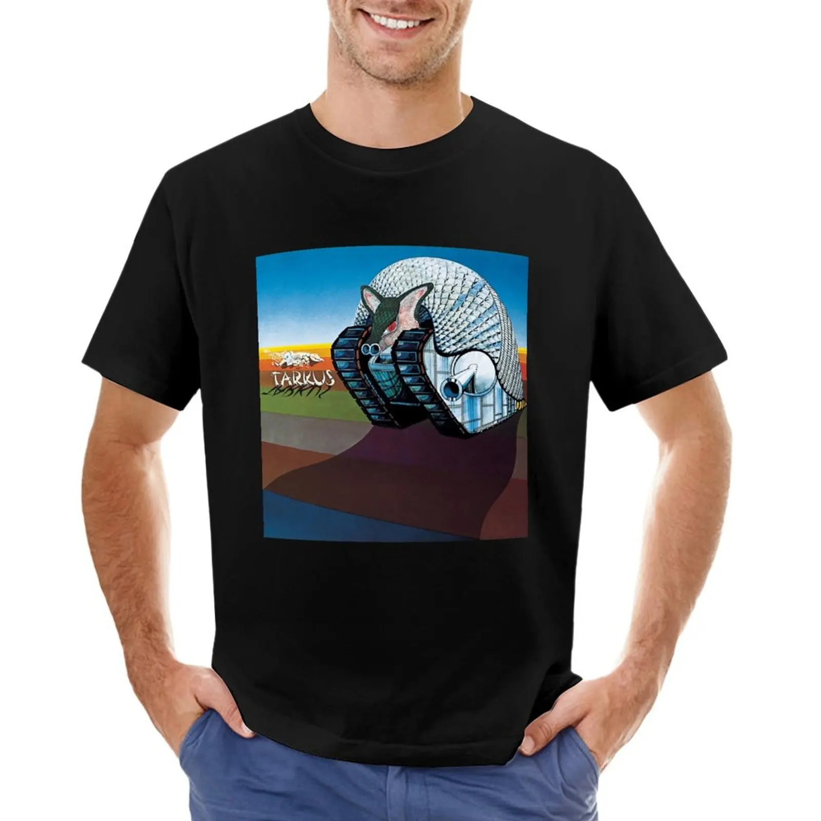 Emerson Lake and Palmer - Tarkus T-Shirt summer top kawaii clothes customizeds plain men clothings