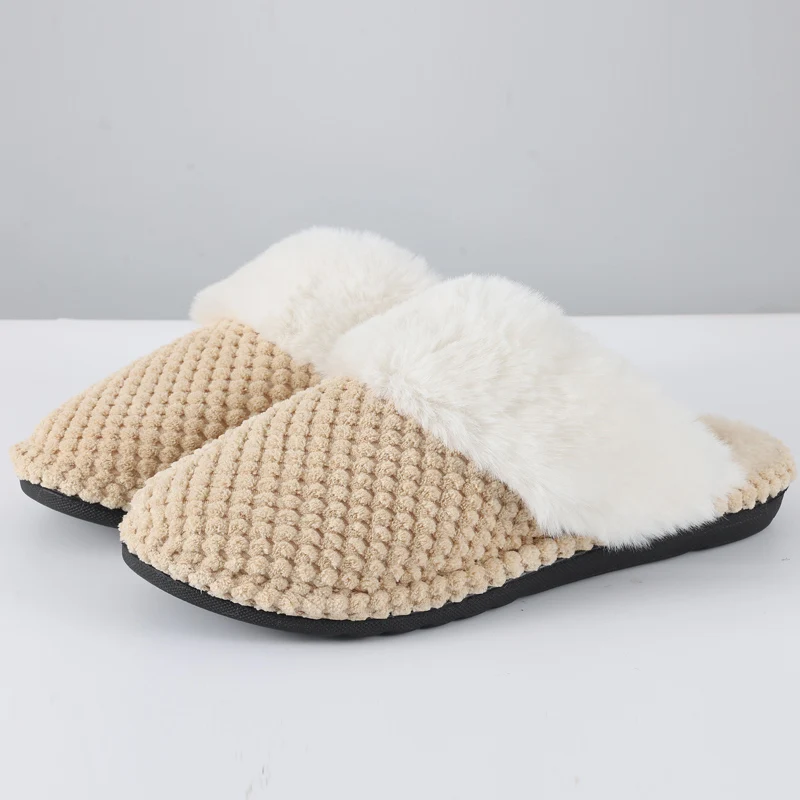 Goosecret pianka zapamiętująca kształt Faux futro kapcie damskie gumowa podeszwa antypoślizgowe buty domowe oddychające ciepłe buty dla kobiet moda