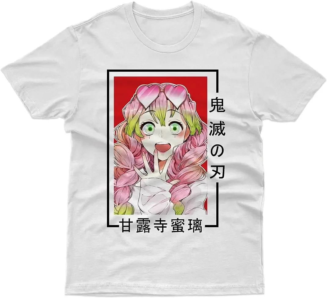 Mitsuri Kanroji Shirt, Demon Slayer Kimetsu no Yaiba Shirt, Hashira Short Sleeve T-Shirt, Anime Tee, Manga Shirts for Mens