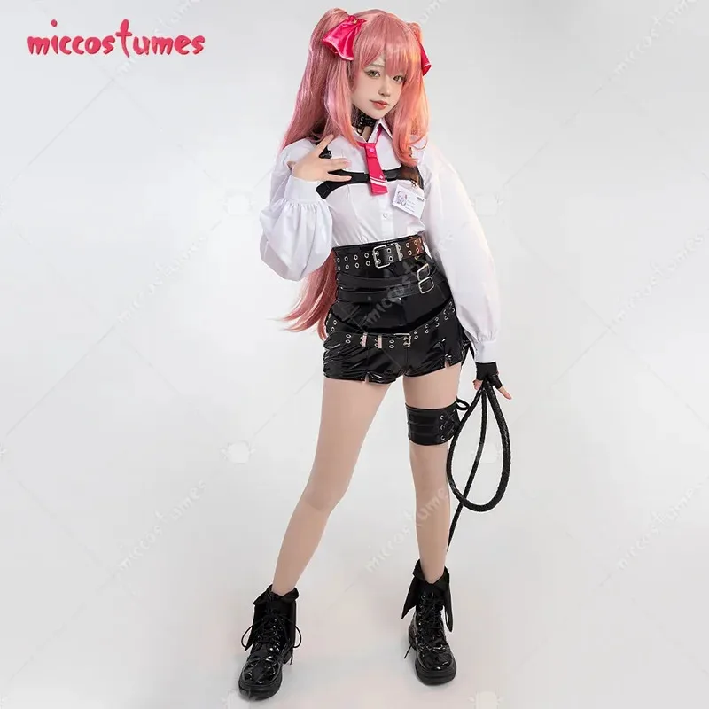 

's Cosplay Costume Women's Yuni White Shirt Shorts with Belts and Necktie Setc;6,r'8;p'