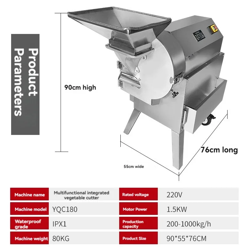 

2025 Cutting Machine Commercial Potato Slicing Machine Electric Multi-function Radish Dicing Machine