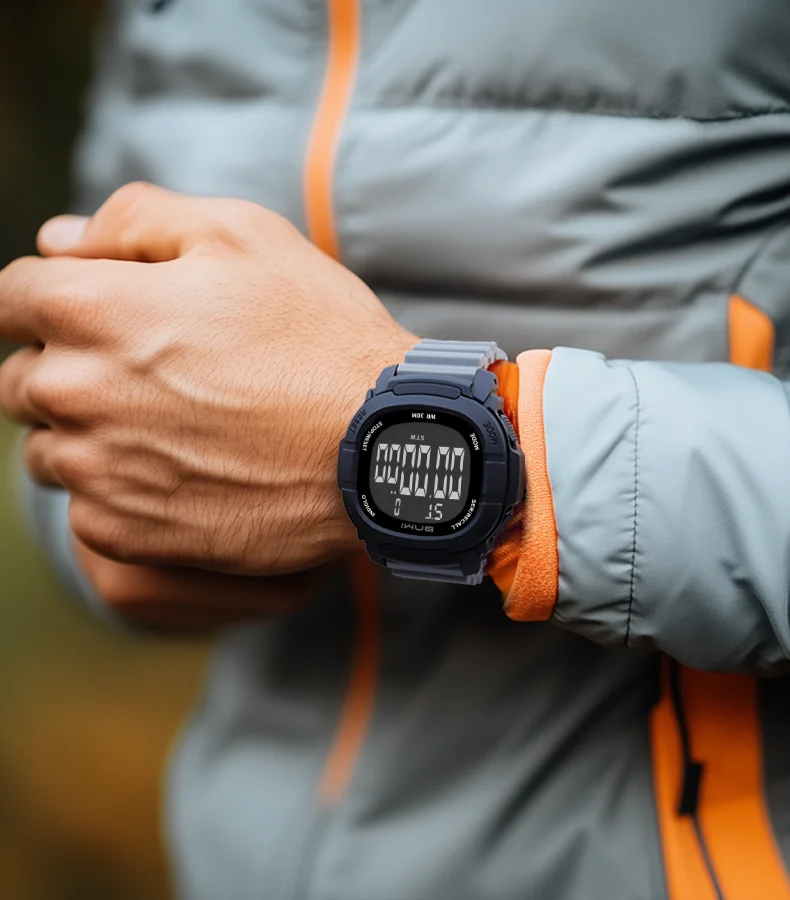 ใหม่แฟชั่นผู้ชายกีฬานาฬิกาหรูหรากันน้ํากลางแจ้ง Chronograph Luminous นาฬิกาข้อมือ Electronics นาฬิกาดิจิตอลสําหรับ Man