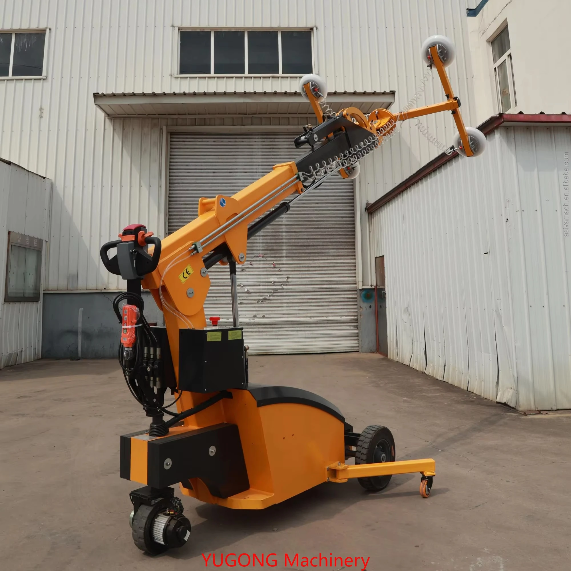 New 360° Rotation Remote Control Automatic Walking Glazing Installing Glass Vacuum Lifter Robot
