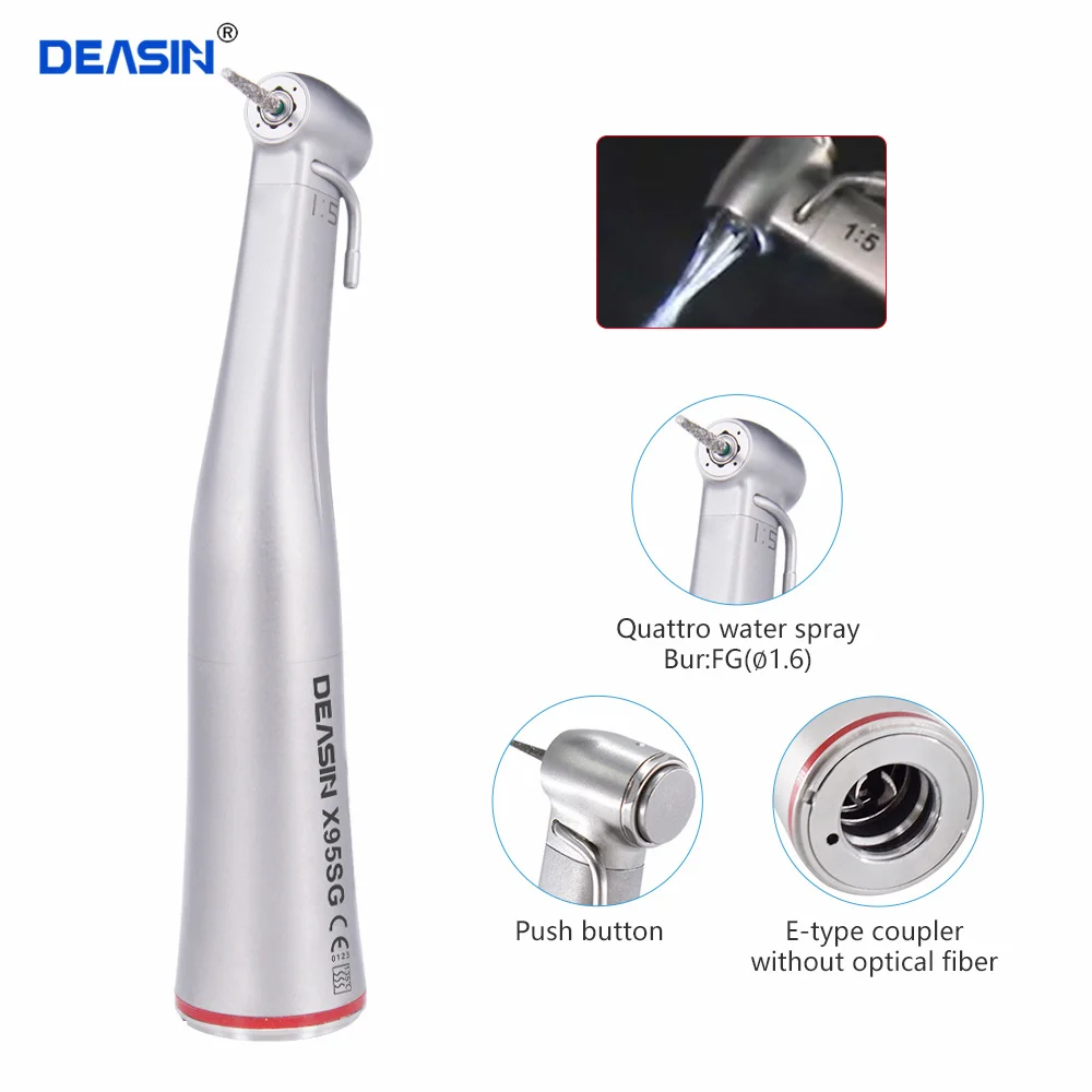 

Dental Surgical Material 1:5 Increasing Contra Angle Handpiece With External Irrigation Water For Implant