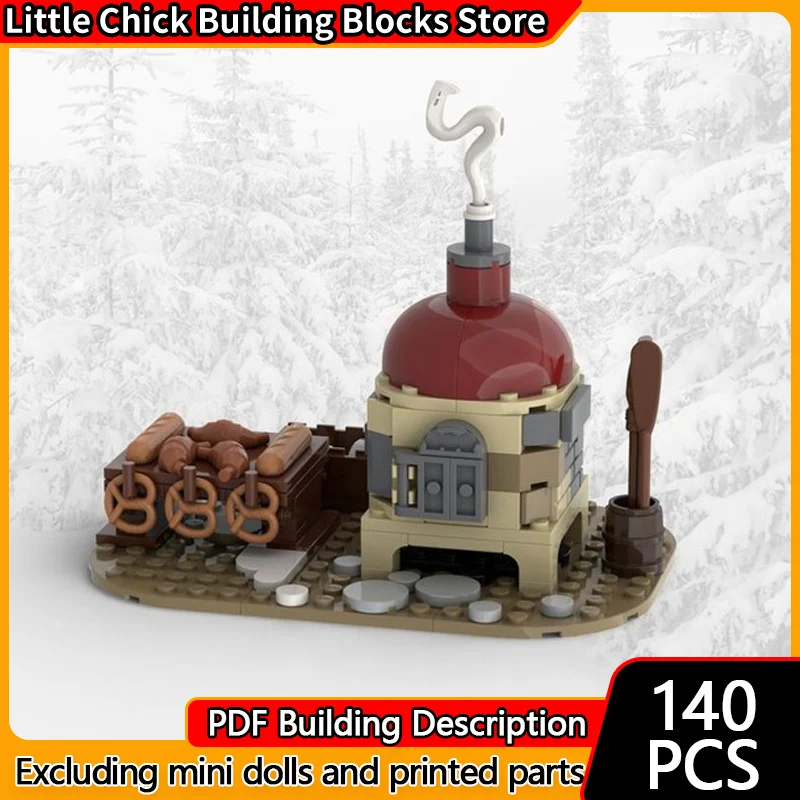 

Модель City Street View MOC, строительные кирпичи, пекарь, архитектура, модульная технология, детские праздничные подарки, сборные игрушки, костюм