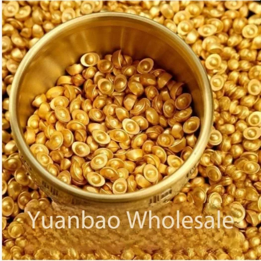 100Yuanbao metal solid sand alloy ingot imitation gold ingot gold bar work in progress decoration accessories small golden beans