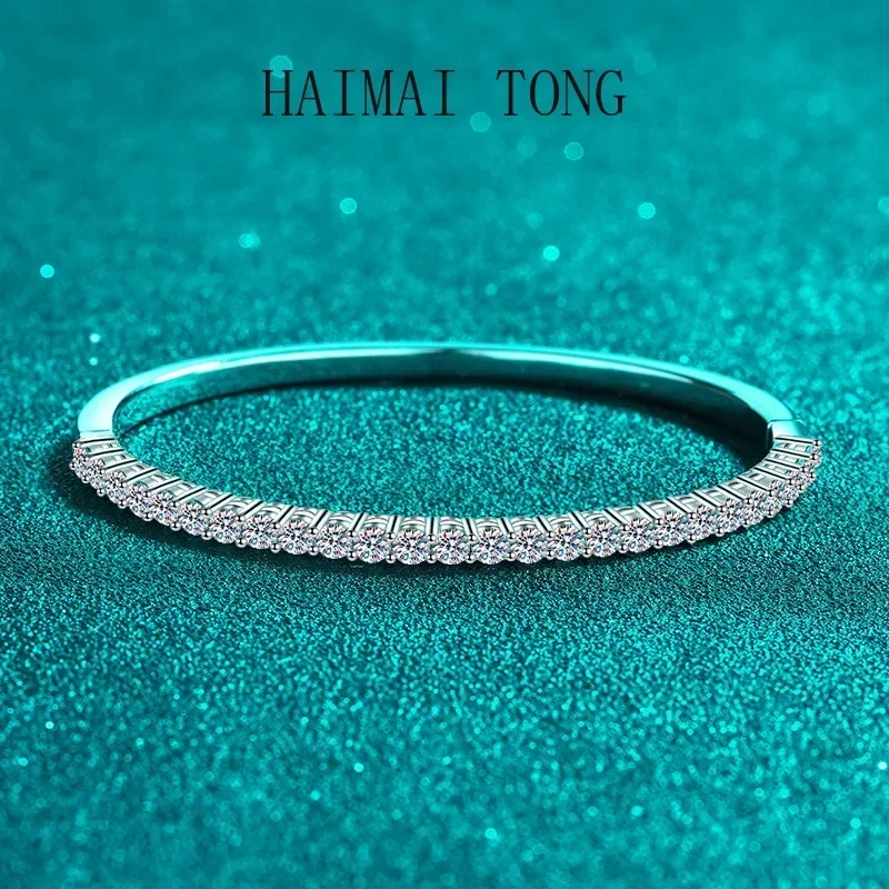 

HAIMAITONG New Deyi PT950 platinum bracelet full of Moissanite bracelet Full of stars to give girlfriend gift bracelet