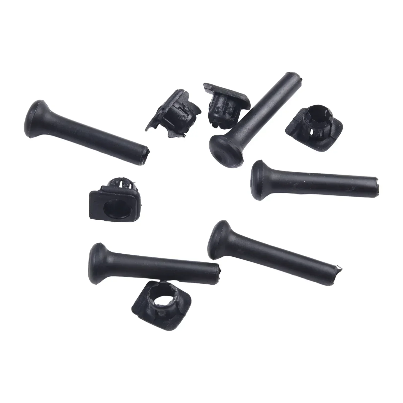 5 juegos de perilla de bloqueo de Base de botón de bloqueo de seguridad de puerta de coche apta para Golf Mk2 Mk3 para Passat B2 # 191837187   Piezas interiores de plástico negro