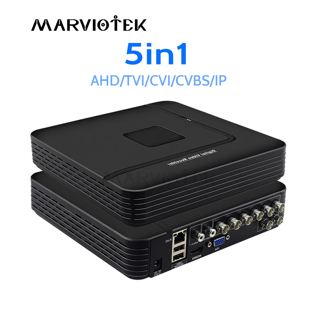 5 IN 1 CCTV AHD DVR Surveillance Video Recorder Mini Hybrid DVR Recorder Max 5MP NVR 16CH 4CH 12CH 1080P Motion Detect