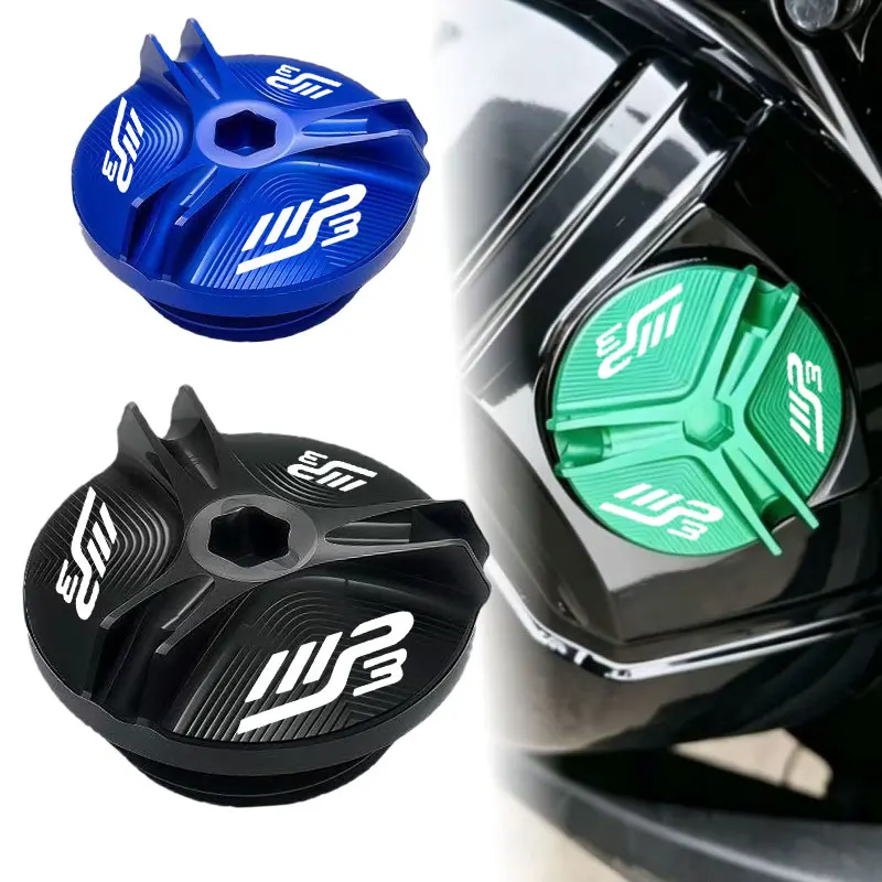 Motorcycle Engine Oil Cap Bolts Fuel Filler Cap Protection Accessories For Piaggio MP3 125 300 400 500 MP3125 MP3300 MP3500