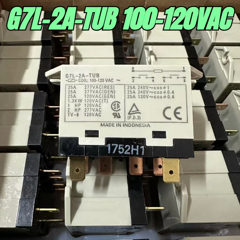 

(Совершенно новое) 1 шт./лот, 100% оригинальное реле: G7L-2A-TUB 100-120 В переменного тока, 25 А, реле высокой мощности для кондиционирования воздуха