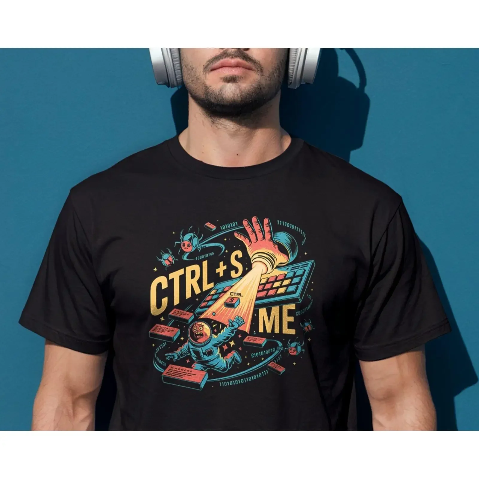 Funny Coding T Shirt CTRL SAVE Me for Programmers Software Developers Coders Tech Geeks Bug Fixing  vintage Washed fashion