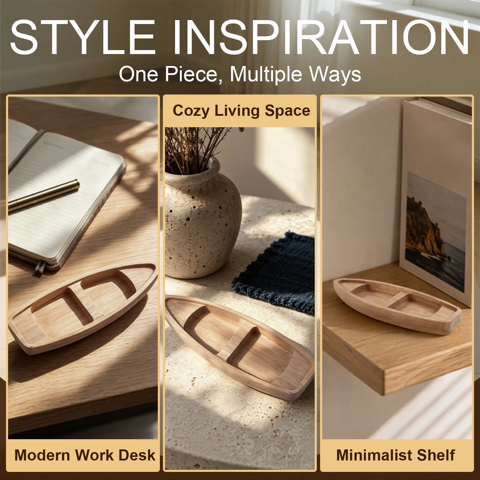 2Pcs Decorative Wooden Mini Sailboat Handmade Rustic Boat Sculpture Nautical Home Decor Beach Theme Desk Shelf Table Living