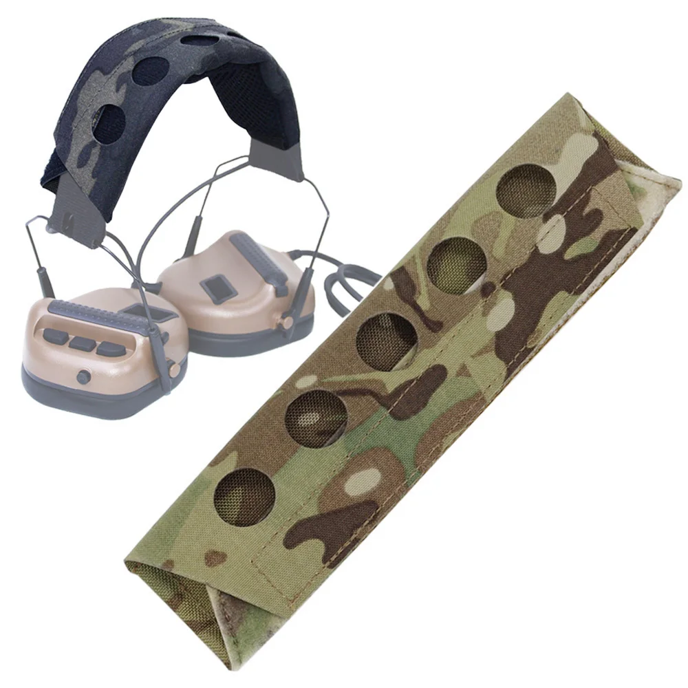 

New Style Tactical Laser Cutting Headset Cover Modular Headphone Protection Cover Earmuffs Microphone Camouflage Durable Cloth