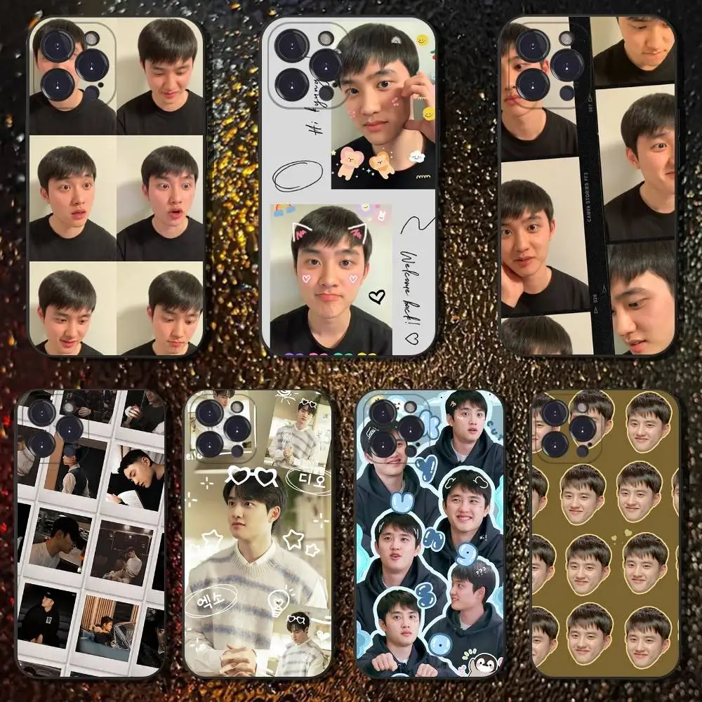 

DO K-KYUNGSOOS Phone Case For iPhone 16,15,14,13,12,11 Plus,Pro Max,XS,X,XR,SE,Mini,8,7,Soft Silicone Black Cover