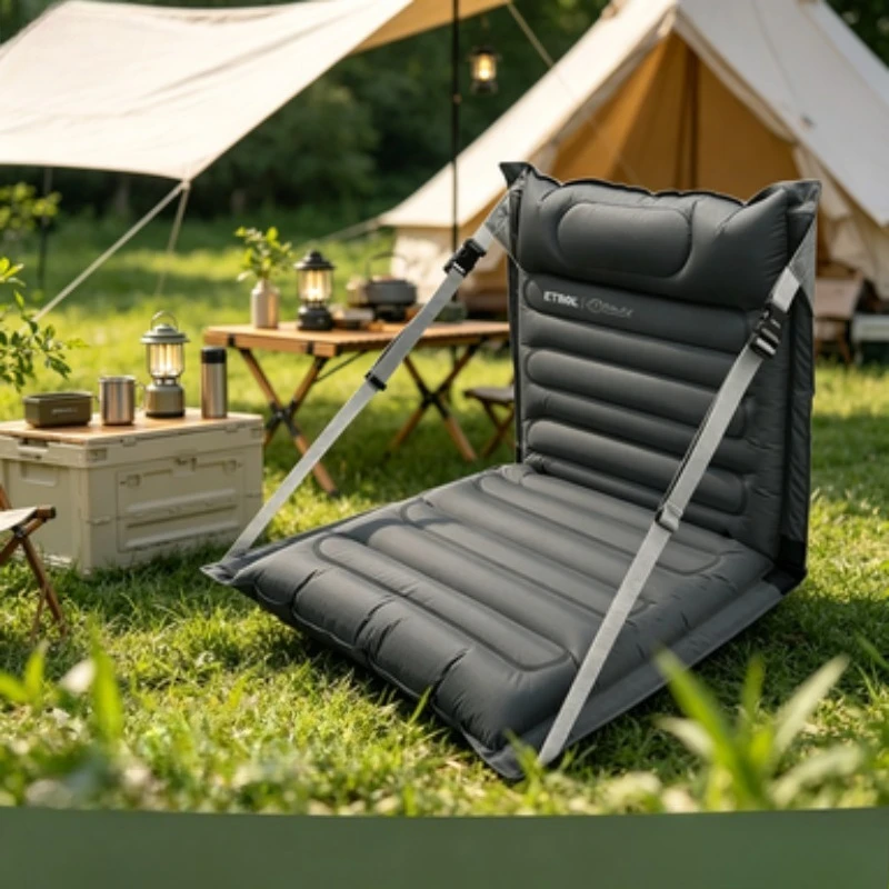 Travel Inflatable Foldable Cushion Portable Backrest Chair Moistureproof Camping Mat Outdoor Picnic Recliner Lounge Seats