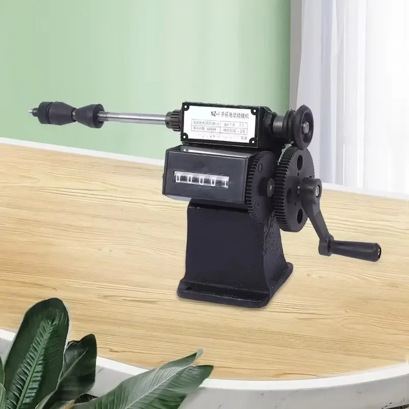 for Manual Coil Winder with 0-9999 Counter Hand Crank Motor Stator Armature Rewinding Tool Precision Digital Display Portable