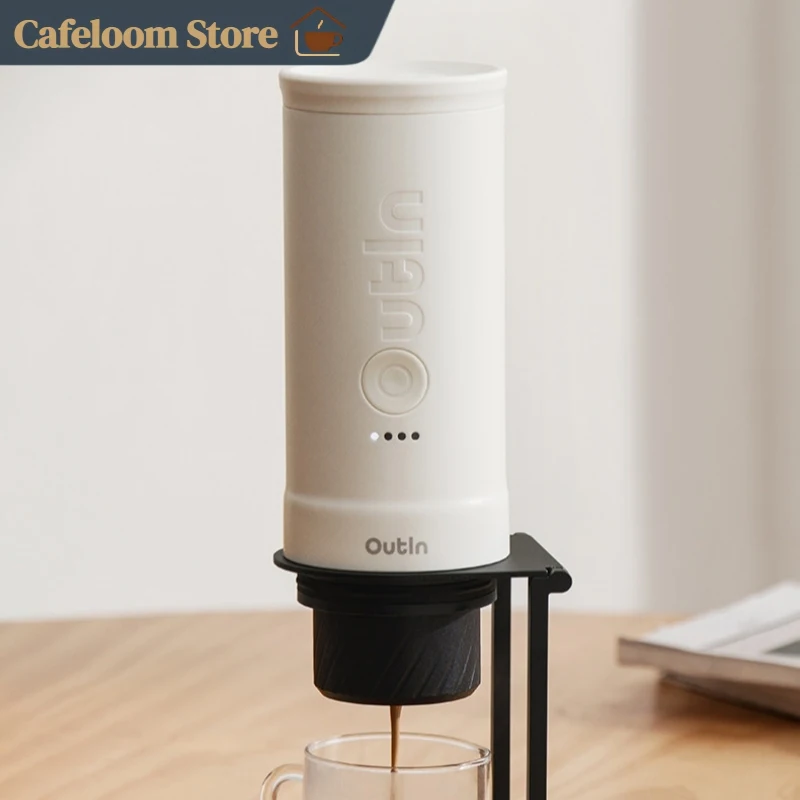 Outin Tino Portable Espresso Coffee Machine Mini Electric Espresso Extractor Compact Capsule Coffee Maker For Home Travel Outdoo