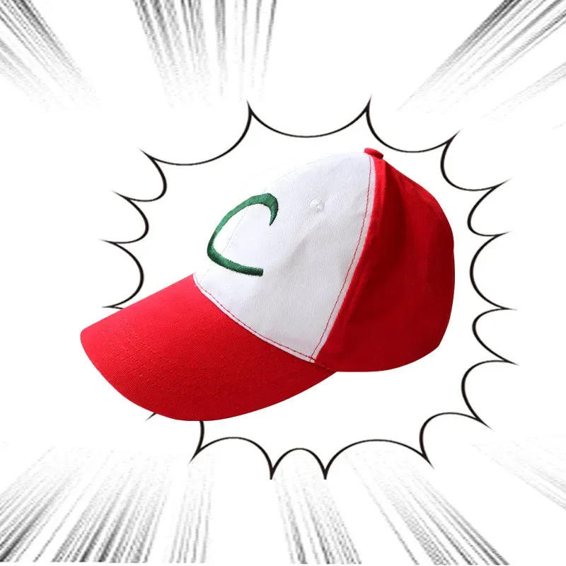 Letter C Cotton Embroidery Adjustable Hat Gifts Children Adult Anime Pokemon Figure Cosplay Baseball Cap Peaked Cap Ash Ketchum