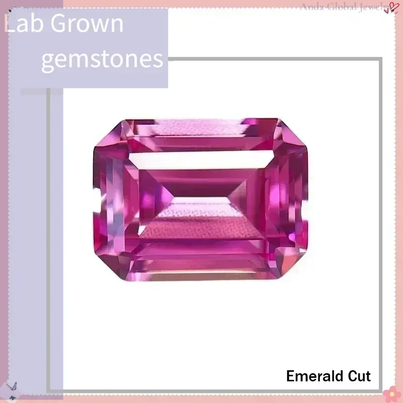 M-Pink Color  Lab Grown Sapphire for Jewel Making DIY Ring Necklace Earrings Main Materials with GRA Certificate Daily Matching