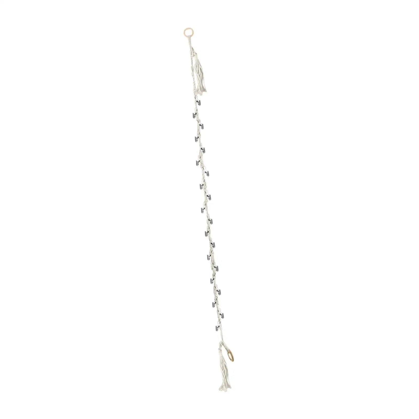 Stuffed Toy Chain Display Hanging Plush Animal Organizer Wall Storage Solution with Clips for Home Nursery