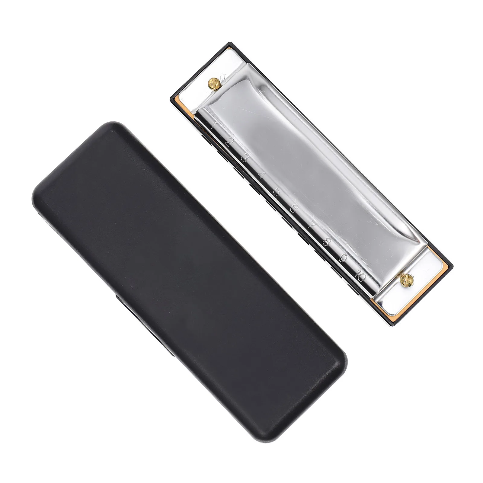 

1Pcs Harmonica 10-Hole 20-Tones Blues Metal Durable Music Instrument Portable Gift for Beginners Kids Folk Players