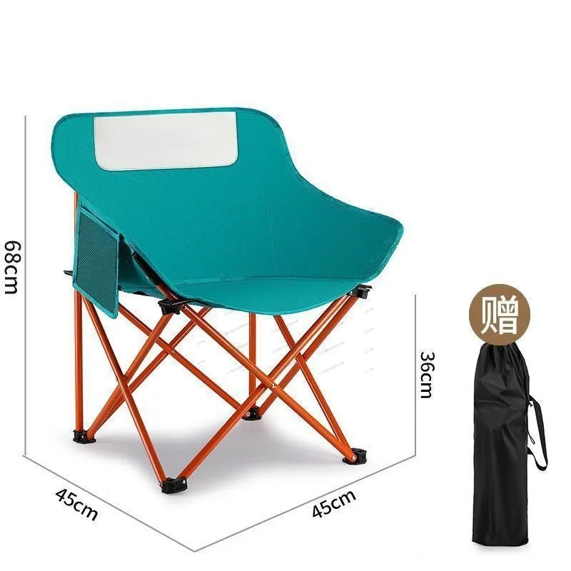 

Outdoor Moon Chair Portable Folding Chair, Camping Fishing Chair with Backrest, Household Leisure Recliner Easy To Store