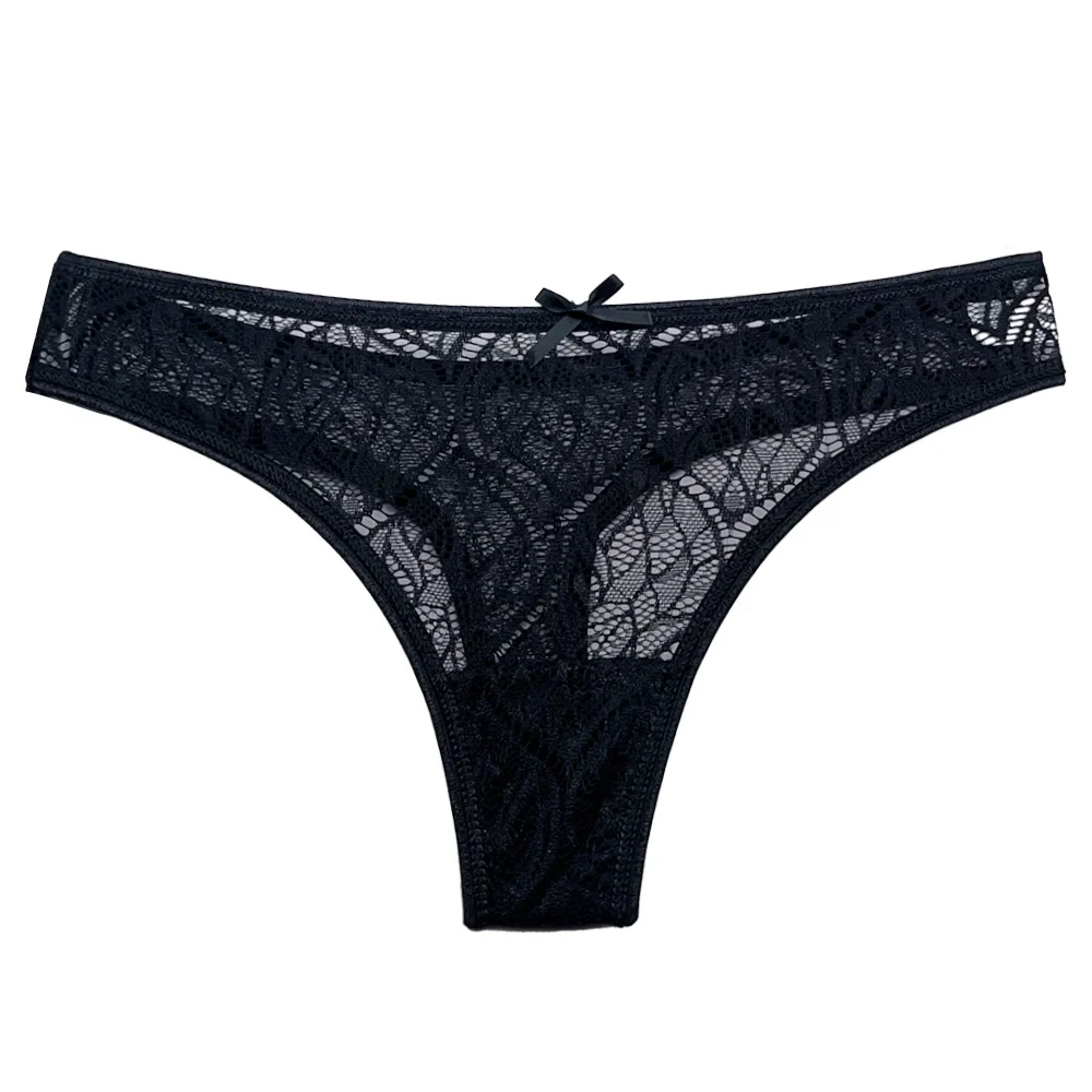 12 ks/sada sexy krajkových tang, dámské průhledné kalhotky G-string, krajkové spodní prádlo s T-back, módní dámské kalhotky M-XL 87416 - náhled 3